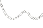 Silver clover chain on a white background